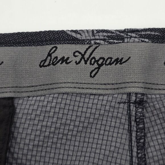 Ben Hogan Golf Shorts Men's 40 Black Gray Palm Leaf Design Flat Front 10" Inseam - Picture 4 of 6
